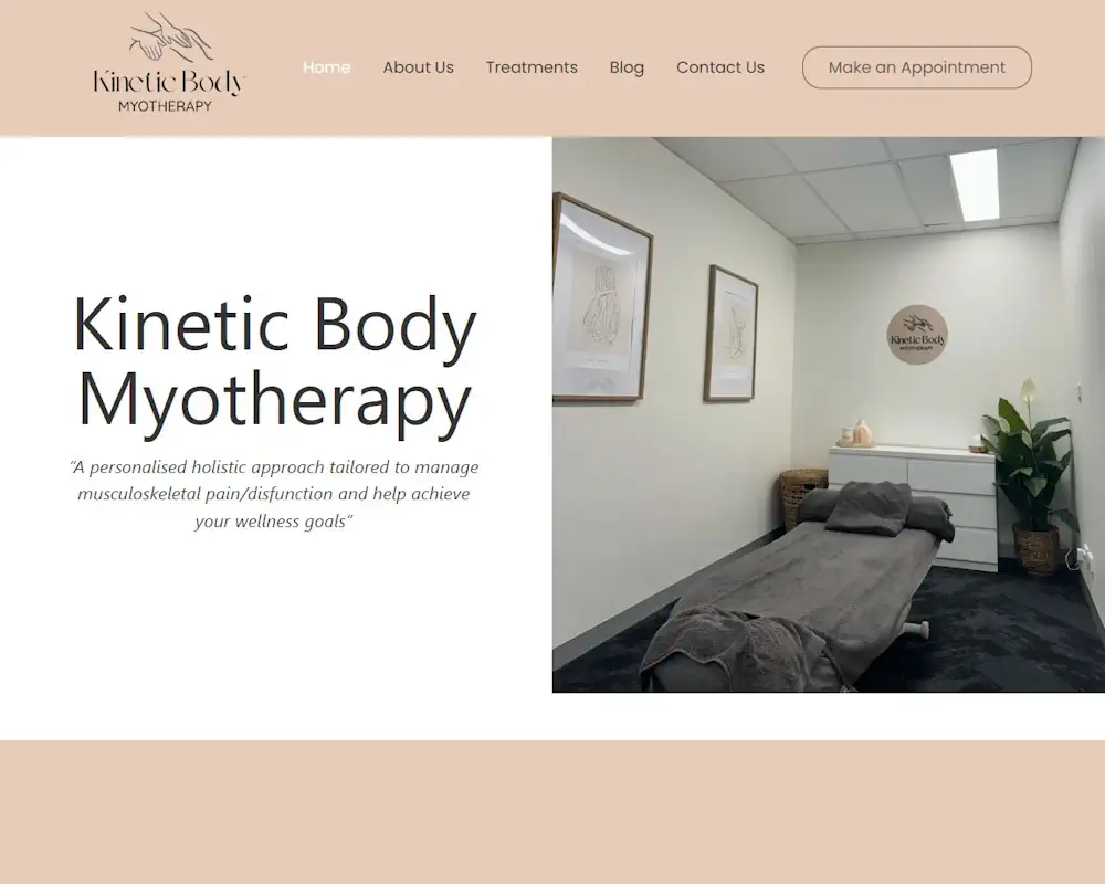 kinetic body myotherapy built by AAA Web Design