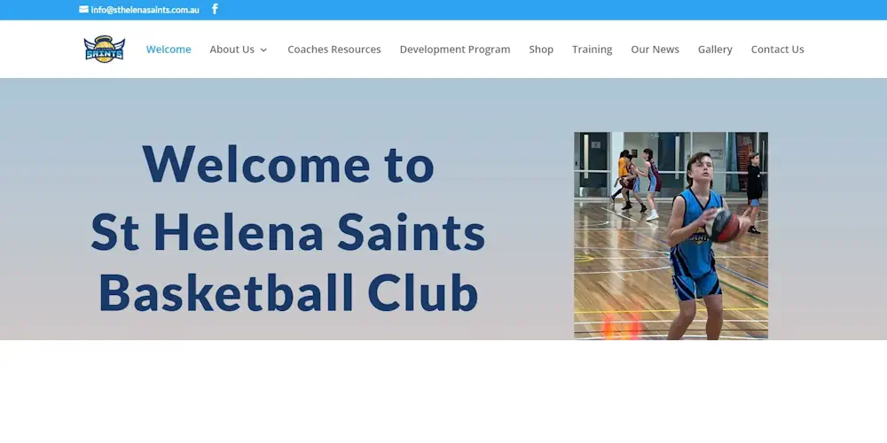 st helena saints basketball club web design greensborough